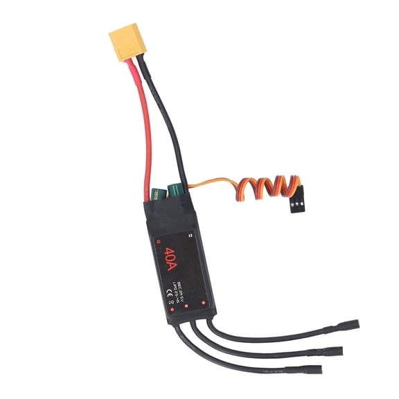 Riousery 40A Brushless Motor Electric Speed Controller, 2S-6S LIPO ESC Regulator with 2A BEC and 3.5mm Gold Connectors for RC Airplanes and 500 Class Multi-Rotors