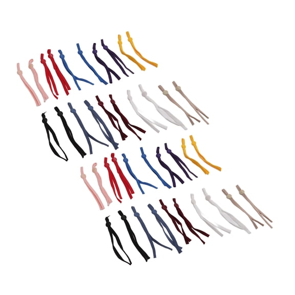 Riousery 40PCS Mask Elastic Bands High Density Plait DIY Production Mask Elastic Cord with Adjustable Buckle for Crafting Face Cover Lanyard 4.1 inches / 10.5 cm Sewing Accessories