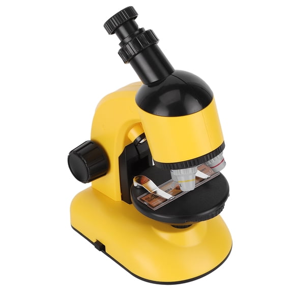 Riousery 40X-1200X Kids Microscope with 360 Rotation Head Educational Science Toy Kit for Beginners Yellow (9.13 inches / 232 mm)
