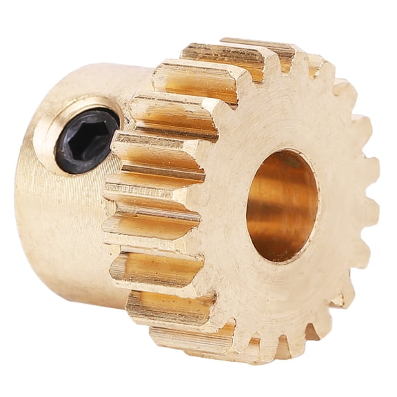 Riousery 4304-0006-0020 Brass 20 Teeth Gear 6mm Round Hole 0.8 Modulus Industrial Robot Parts Replacement Accessories for Automation Toy Robotics, 0.79 inches / 2 cm Size