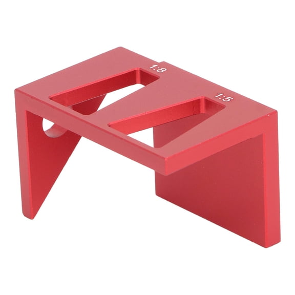 Riousery 45 Degree Angle Marker Red Aluminum Alloy Line Drawing Scriber Ruler, 5.9 in / 15.0 cm