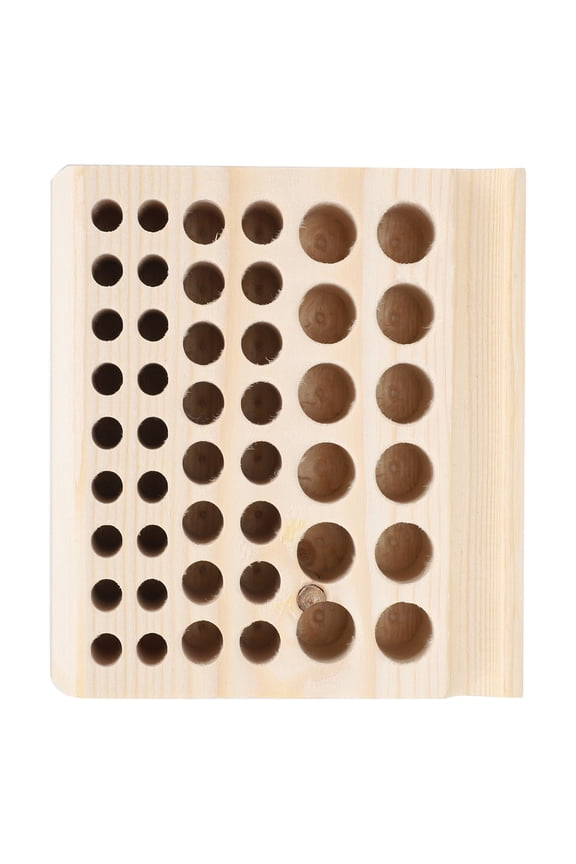 46 Holes Wooden Watch Repair Tools Holder Display Organizer Watchmaker Tool Storage Rack for Screwdrivers and Tweezers (5.91 x 5.12 x 2.76 inches / 15 x 13 x 7 cm)