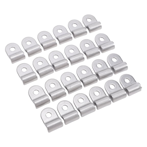 Riousery 48Pcs 3/16 Inch Stainless Steel Brake Line Clamps with Screws Replacement Hardware Kit for Street Rod Truck Dune Buggy Universal Fit Anti-Rust Accessories
