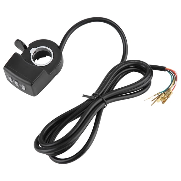 Riousery 48V Speed Control Twist Thumb Throttle Assembly for E-bike Electric Bike, Battery Display Function, PVC and ABS Construction, Steady Sensitive Speed Control Handlebar Accessories