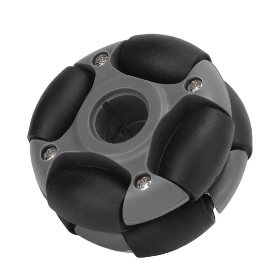 Riousery 48mm / 1.9 inches Omni Directional Wheel Replacement Part, 2kg / 4.4 lbs Load Capacity, High Durability Nylon and TPR Rubber Construction for Robotic Competition 14108, Black and Grey Color