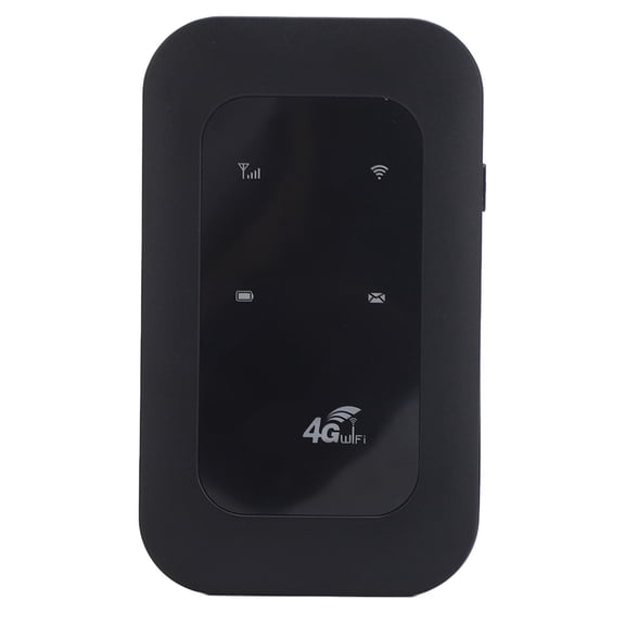 Riousery 4G LTE Portable WiFi Router with Micro SIM Card Slot, 150Mbps Mobile Hotspot for 10 Users, 2100mAh Battery, 4.33 inches / 11 cm Router for Travel (Asia, Africa, Middle East), Black