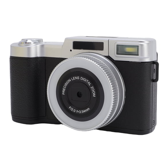 Riousery 4K Digital Camera Autofocus 64MP Vlog Camera with 2.8 Inch 180 Degree Flip Screen Travel Camara for Photography Black