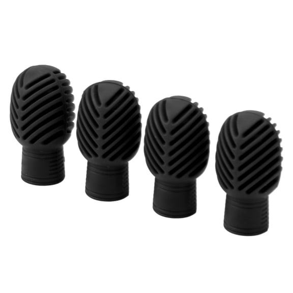 Riousery 4PCS Drumstick Silent Practice Tip Silicone Stretchable Percussion Mute Replacement for Drummers Black
