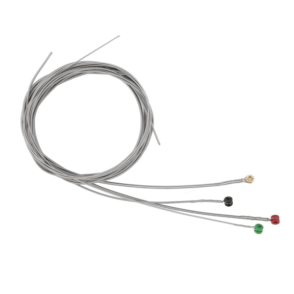 Riousery 4PCS Electric Bass Strings Set Hard Metal Colorful Head Sturdy Replacement Instrument Accessories for 4-String Guitarists Professionals and Beginners, Multicolor, 4 Count Total