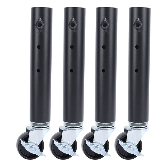 Riousery 4PCS Furniture Legs with Caster Wheels Heavy Duty Carbon Steel Table Leg Extender Riser for Cabinet Sofa Bed Couch Coffee Table 10.6 inches / 27 cm