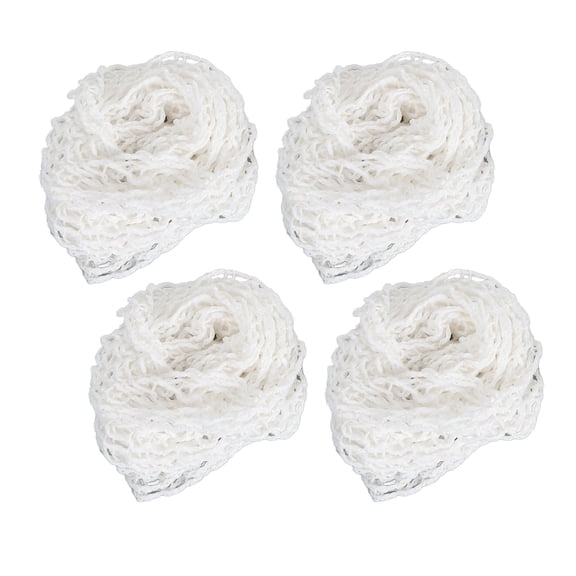 Riousery 4PCS Meat Netting Roll Cotton Smoked Meat Poultry Ham Netting Wrapping Net Sausage Making 6.69 inches / 17 cm