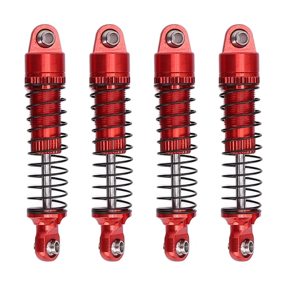 Riousery 4PCS RC Shock Absorber Damper Upgrade Parts High Strength T6061 Aluminum Alloy Replacement Red (1.97 inches / 50 mm)