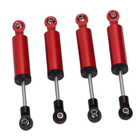 Riousery 4PCS RC Shock Absorber Set Premium Alloy 80mm / 3.15 inches Shock Absorber Oil Damper for 1/10 RC Car Upgrade Parts Heavy Duty Red Replacement Components for Enthusiasts