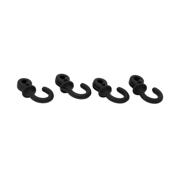 Riousery 4Pcs Archery Bow String Silencers Monkey Tail Compound Stabilizer Shock Absorption Black