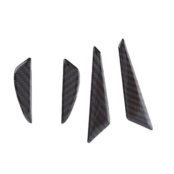 Riousery 4Pcs Carbon Fiber Door Edge Guard Bumper Protector Strips Trim Cover Car Universal Scratch Resistant Glossy Finish