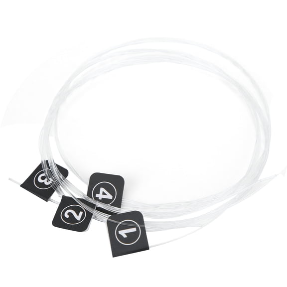 Riousery 4Pcs Transparent Fluorocarbon Ukulele Strings Set, Replacement Parts for 21/23/26 inch Small Guitar, Universal TX-2