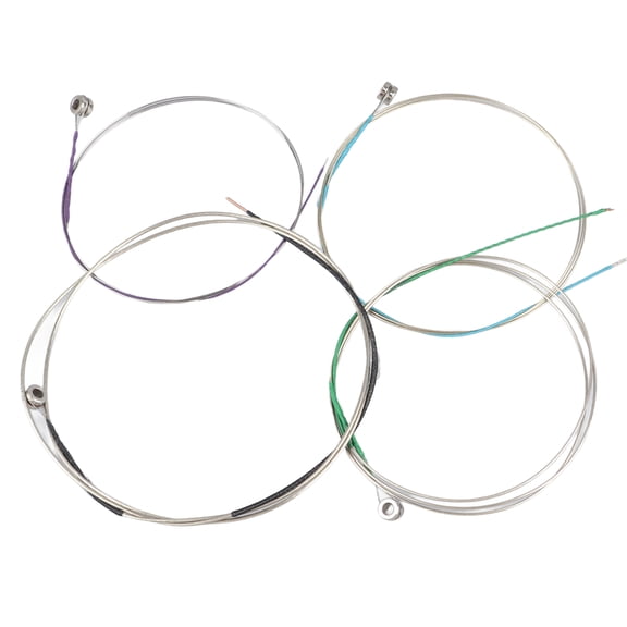 Riousery 4Pcs Violin String Steel Wire G D A E Clear Full Voice Professional Orchestral String Set for Acoustic Violin Replacement Parts and Accessories (4.72 inches / 12 cm, Silver)