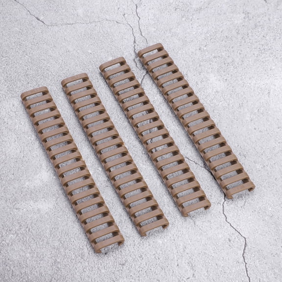 Riousery 4Pcs/set Keymod Picatinny Ladder Rubber Rail Cover Handguard Protector, Sand, 6.8 inches / 17.3 cm