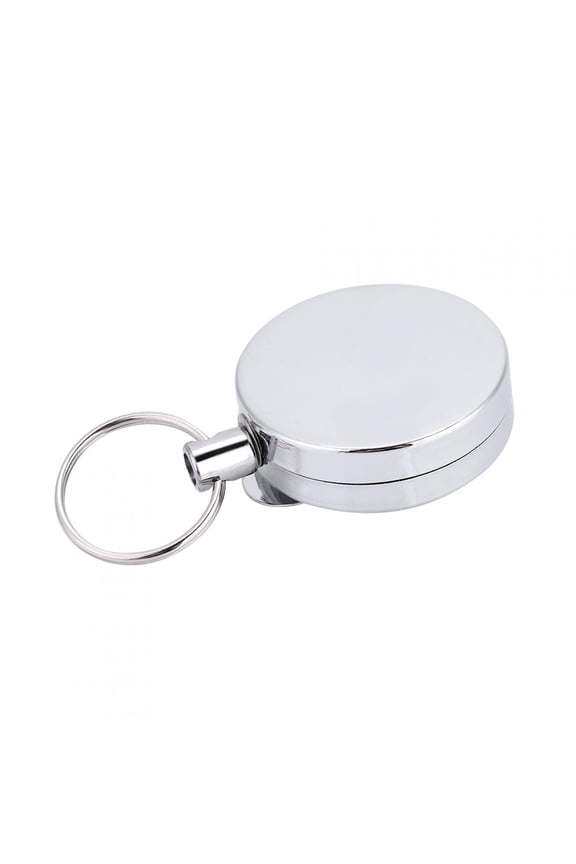 4cm Telescopic Steel Wire Keychain Anti-Theft Anti-Lost Heavy Duty Retractable Key Ring Camping Tools Carabiner (3.9 x 1.6 Inches / 10 x 4 cm)