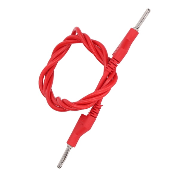 Riousery 4mm Male to Male Test Lead Stackable Gun Type Banana Plug High Voltage Testing Cable J.70023 Red 15A 1500V Electrical Test Wire For Multimeter Voltage Tester Projects (5.12 inches / 13 cm)
