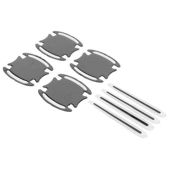 Riousery 4pcs Car Reflective Sticker Exterior Door Bowl Handle Warning Tape Strips for Driving Safety Vehicle Decals Auto Accessories Universal Fit (Silver - 5.51 inches / 14 cm)