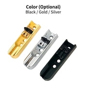 Riousery 4pcs Electric Bass Guitar Bridge Individual Tailpiece Saddles Replacement Parts with Screws and Hex Key for 4 String Bass, Silver, 2.36 inches / 60 mm