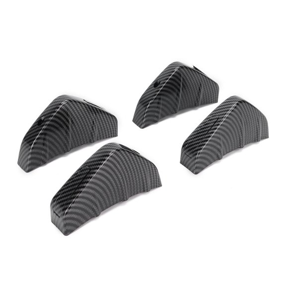 Riousery 4pcs Rear Bumper Spoiler Lip Diffuser Carbon Fiber Style Anti Impact Universal Fit Automotive Exterior Modification Accessories (15.7 Inches / 40 cm)