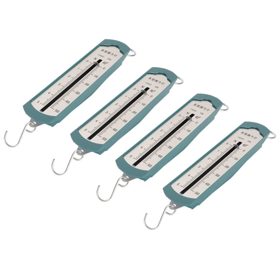 Riousery 4pcs Spring Dynamometer 5N Accurate Portable Bar Force Meter Tool For Physics Mechanical Experiments, 7.48 inches / 19 cm