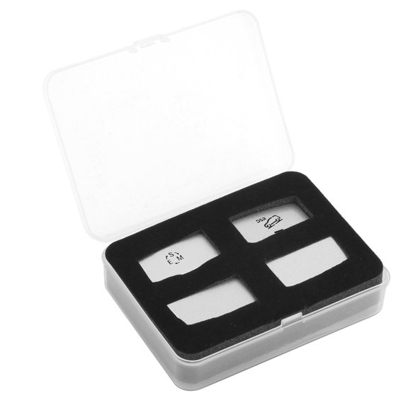 Riousery 4pcs Suspension Hanging Adjustment Button Silver Sticker, Aluminium Alloy Car Interior Modification Accessory Fit for Mercedes Benz ML GL GLE GLS Series, 4.72 inches / 12 cm
