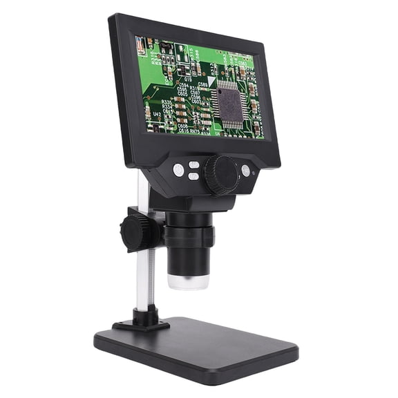 Riousery 5.5 Inch Digital Electronic Microscope 1080P HD 1000X Magnification Coin Magnifier with 8 LED Lights for Windows Precision PCB Soldering Repair 5.5 inches / 13.97 cm Screen