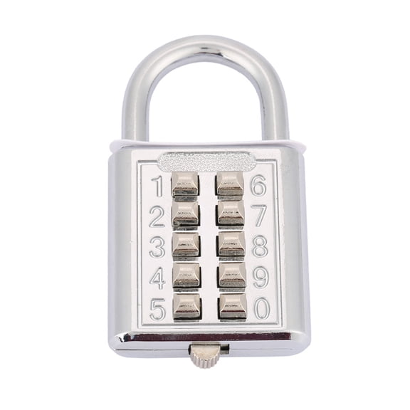 Riousery 5 Digit Combination Padlock Zinc Alloy Password Lock for Gym, School, Fence, Toolboxes, and Cupboards, Silver