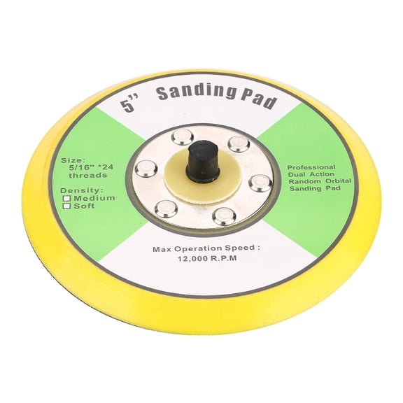 Riousery 5 Inch 125mm Hook and Loop Sanding Polishing Backing Pad with M8 Thread, Round Replacement Sander Pad