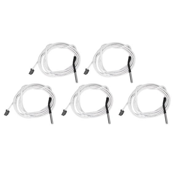 Riousery 5 Pcs Thermistor Wire Precise High Temperature Resistant Stainless Steel 100K Temp Sensor 39.4 inches / 100 cm for 3D Printer CR 10S Pro Ender 3
