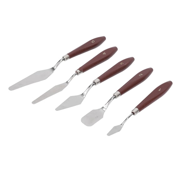 Riousery 5 Pcs Wax Spatulas Multifunction Cake Icing Spatula Mixing Scraper For Decorating Baking (11.81 inches / 30 cm)