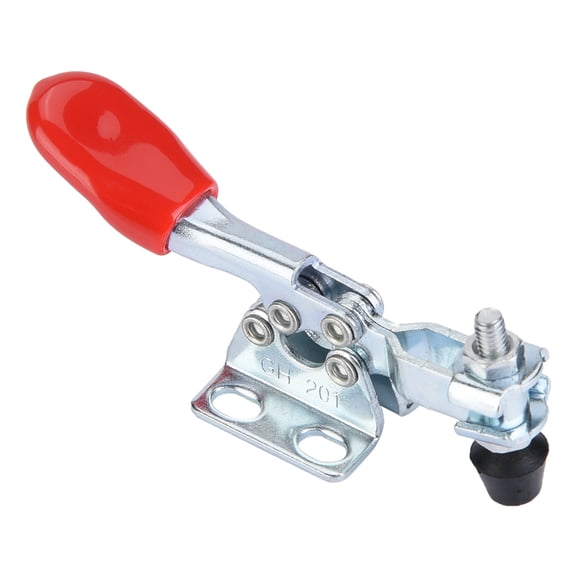 Riousery 5-Piece GH-201 Quick Release Vertical Toggle Clamp Set, Heavy Duty Iron Galvanized Hand Tool for Woodworking and Metalworking, 60 lbs / 27 kg Holding Capacity, 3 inches / 7.8 cm Length