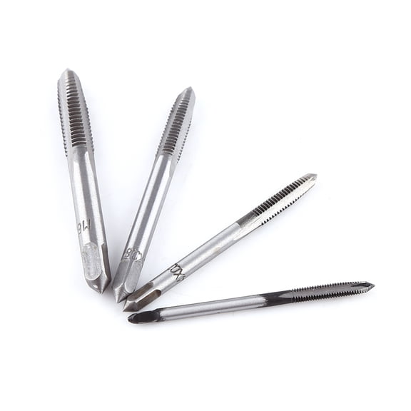 Riousery 5-Piece Hand Screw Thread Tap Wrench Set with 4 Straight Flute Taps (M3, M4, M5, M6) for Soft Materials