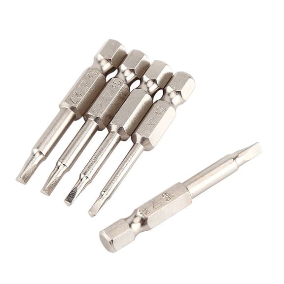 Riousery 5-Piece Triangle Screwdriver Bit Set, Magnetic 1/4 Inch Hex Shank, 1.97 Inches / 50 mm S2 Steel Bits (TA1.8-TA3.0) for Appliances