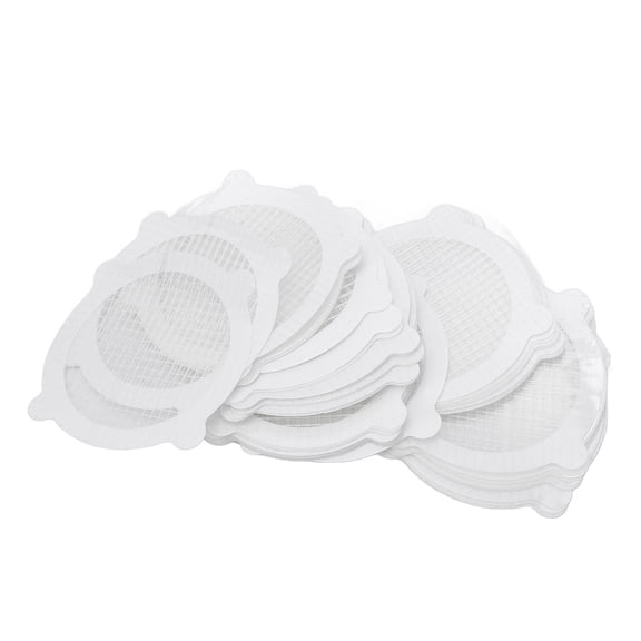 Riousery 50-Pack Disposable Shower Drain Sticker Mesh Hair Catcher for Bathroom, 4.7 Inches / 12 cm