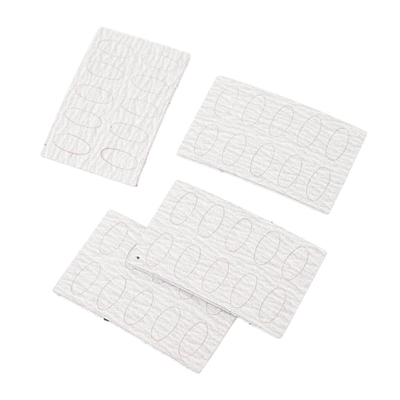 Riousery 50 Pcs 240 Grit Self Adhesive Manicure Cuticle Pusher Sandpaper, Disposable Nail Art Pre Polishing Sheets for Salon and Home, Black (3.94 inches / 10 cm)