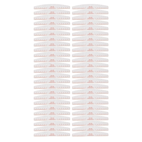 Riousery 50 Pcs 80/80 Grit Coarse Nail Files Manicure Tool Set, Curved Washable Reusable Emery Boards for Acrylic Nails, Extension Gel, and Fake Nails Professional Salon Quality (7.09 in / 18 cm)