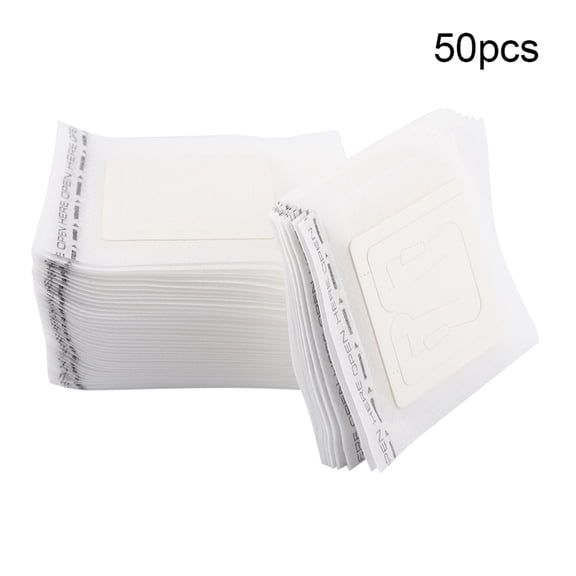 Riousery 50 Pcs Drip Coffee Filter Bags Hanging Cup Disposable Non-woven Fabric Tea Making Tool Portable Pour Over Coffee Strainer for Home Camping Office Travel Essential (3.54 x 2.95 inches)