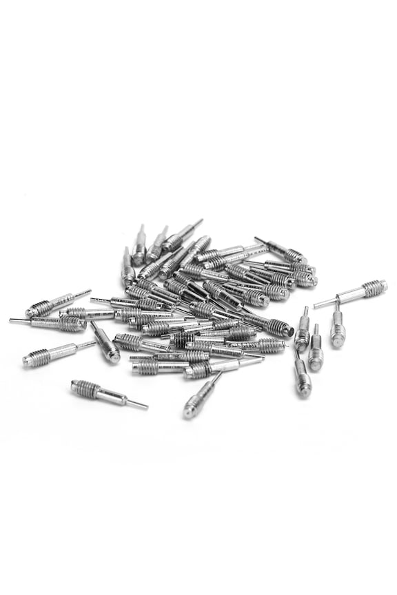 50 Pcs Watch Band Link Remover Tool Replacement Tips, Durable Alloy Strap Adjuster Pins, Professional Watch Repairing Parts Accessory Kit for Watchmakers (1.97 inches / 5 cm)