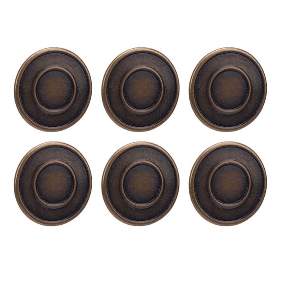 Riousery 50 Set Pants Button Set 17mm Round Stainless Steel Bronze Decorative 2x6.5mm Tip Crossing Screw Back Button for Hats Coats Shoes[cite: 1]