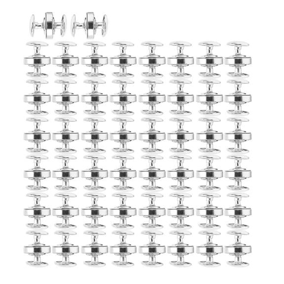 Riousery 50 Sets Magnetic Button Clasp Snaps 14x4mm Thick High Hardness DIY Fasteners Silver / 0.55 inches [cite: 22]