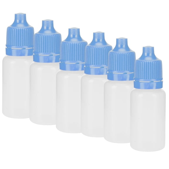Riousery 50Pcs 5ml Empty Dropper Bottles Squeezable Eye Liquid Container Leakproof Plastic Vials with Secure Lids and Plugs Blue Color (0.7 in / 1.7 cm D, 1.9 in / 4.7 cm H)