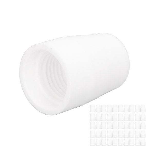 Riousery 50Pcs White Plasma Cutter Shield Cup Set Ceramic Stable Performance Robust Torch Consumables