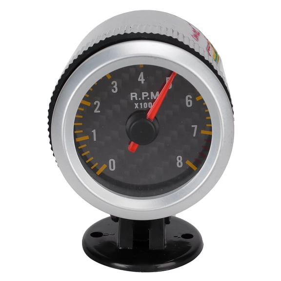 Riousery 52mm Universal Car Tachometer Gauge 0-8000 RPM 2 inches Carbon Fiber Pointer Meter Backlit Display Waterproof for 4 6 8 Cylinder Gasoline Engines Automotive SUV