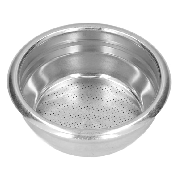 Riousery 58mm 2 Cups Coffee Filter Basket Bowl, Stainless Steel Portafilter Container Replacement for Semi Automatic Espresso Coffee Machine, 2.28 inches / 58 mm Caliber