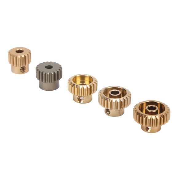 Riousery 5PCS 7075 Aluminum Alloy 48P Pinion Gear Set, Premium Motor Gears Kit for 1/10 RC Car Upgrades (17T, 19T, 21T, 23T, 25T), High-Performance Remote Control Vehicle Parts