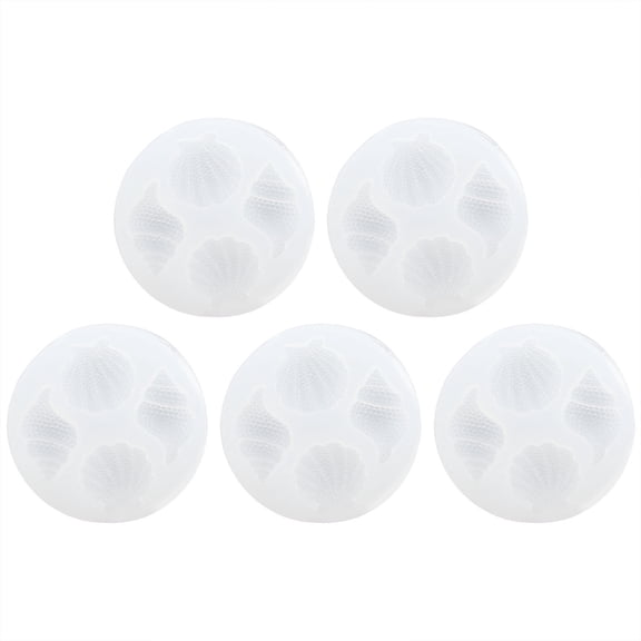 Riousery 5PCS Silicone Mold Shell Conch Mirror Epoxy DIY Crafts Decoration Mold for Phone Case